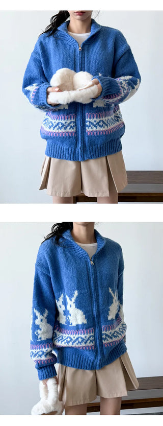 Knit Zip Cardigan