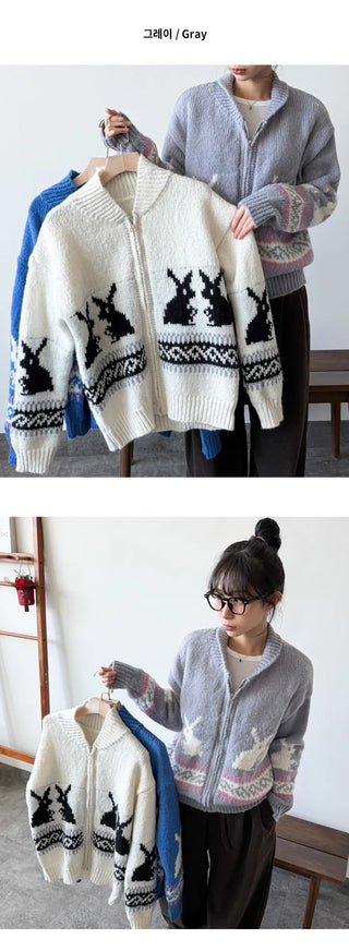 Knit Zip Cardigan