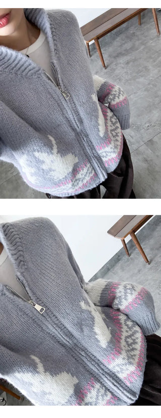 Knit Zip Cardigan