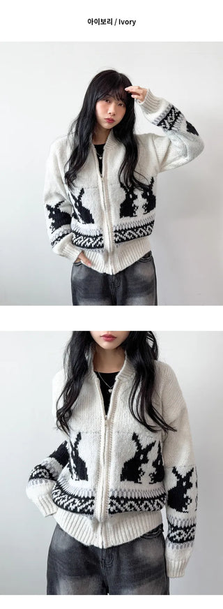 Knit Zip Cardigan