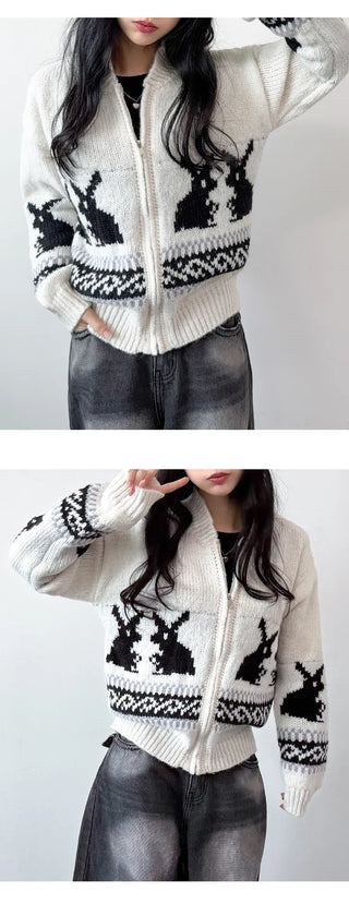 Knit Zip Cardigan