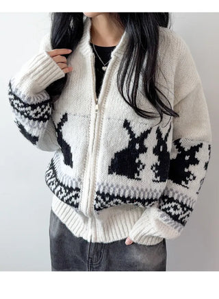 Knit Zip Cardigan