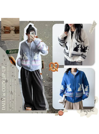 Knit Zip Cardigan