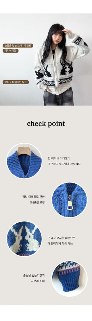 Knit Zip Cardigan