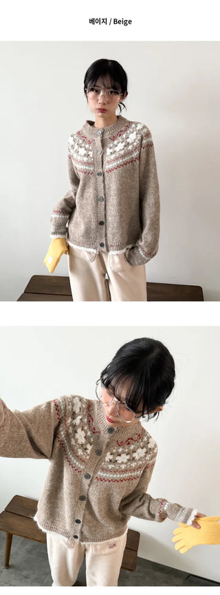 Floral Knit Cardigan