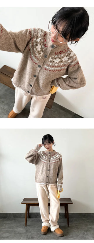 Floral Knit Cardigan