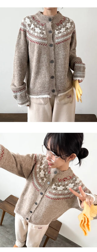 Floral Knit Cardigan