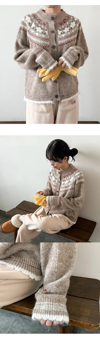 Floral Knit Cardigan