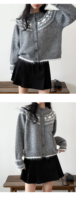 Floral Knit Cardigan