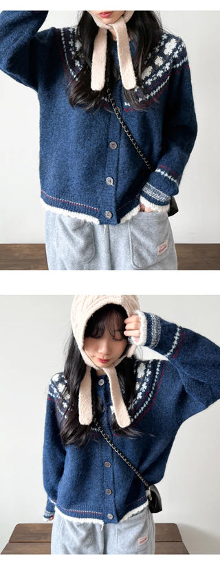 Floral Knit Cardigan