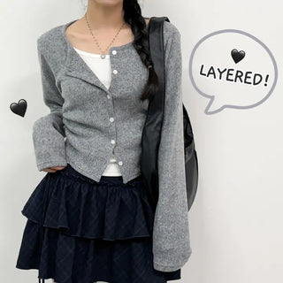 Layered Cardigan Set
