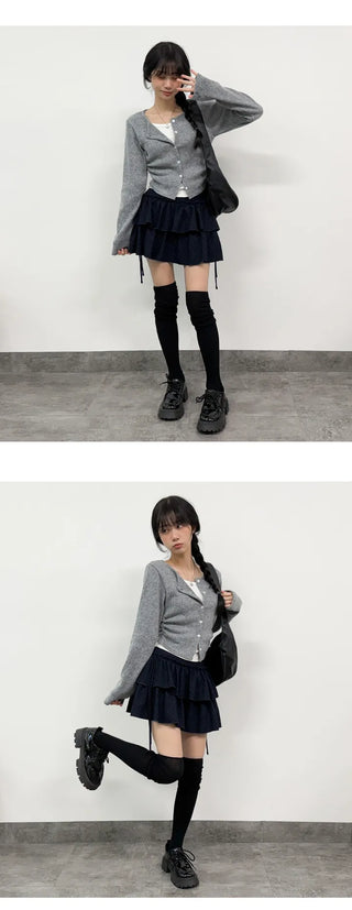 Layered Cardigan Set