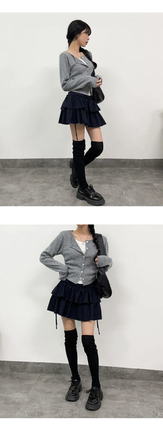 Layered Cardigan Set