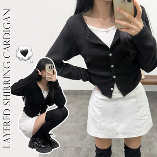 Layered Cardigan Set