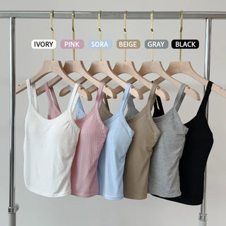 Ribbed Sleeveless Bra Top