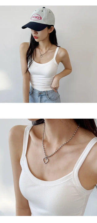 Ribbed Sleeveless Bra Top