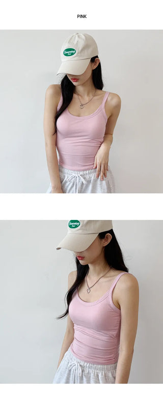 Ribbed Sleeveless Bra Top