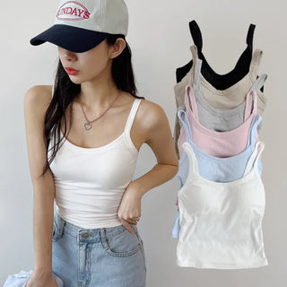 Ribbed Sleeveless Bra Top