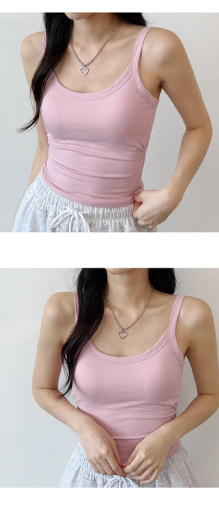 Ribbed Sleeveless Bra Top