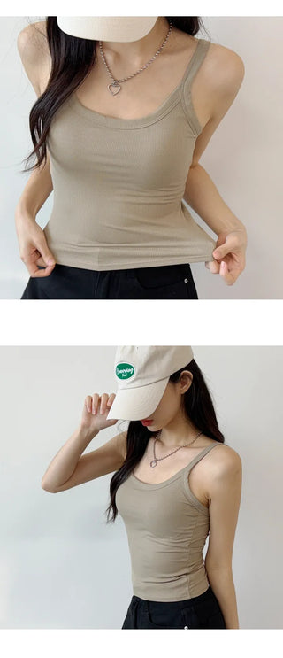 Ribbed Sleeveless Bra Top