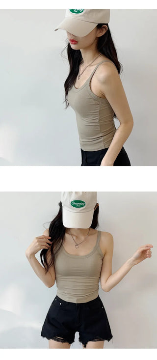Ribbed Sleeveless Bra Top