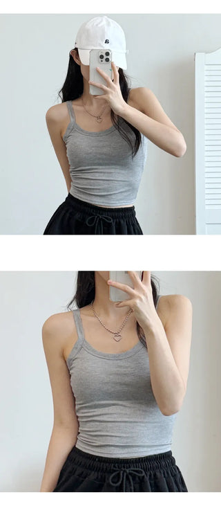 Ribbed Sleeveless Bra Top