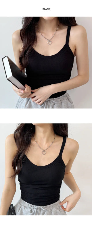 Ribbed Sleeveless Bra Top