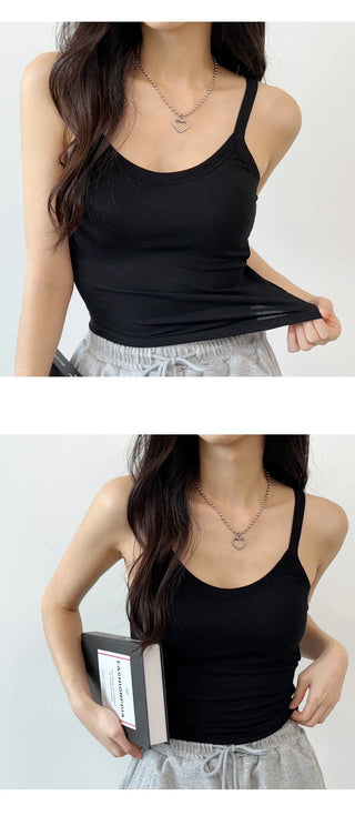 Ribbed Sleeveless Bra Top