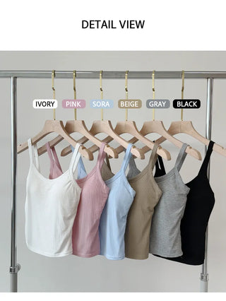 Ribbed Sleeveless Bra Top