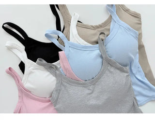Ribbed Sleeveless Bra Top