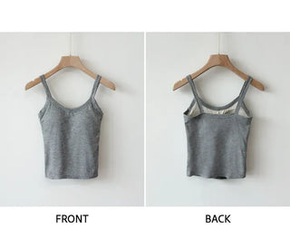 Ribbed Sleeveless Bra Top