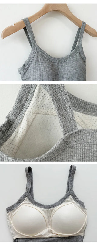 Ribbed Sleeveless Bra Top