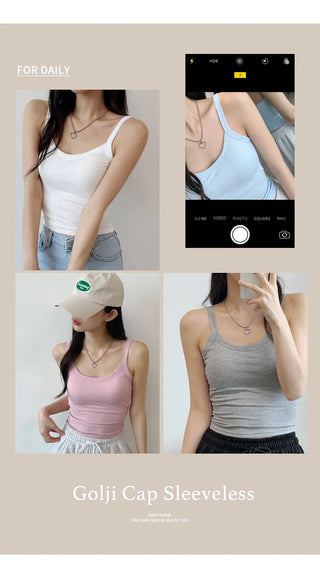 Ribbed Sleeveless Bra Top