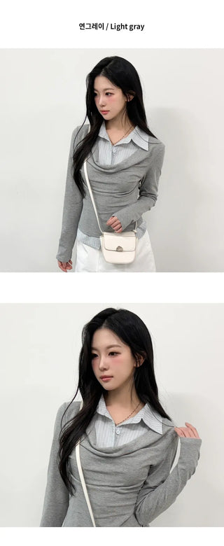 Shirred Shirt Tee