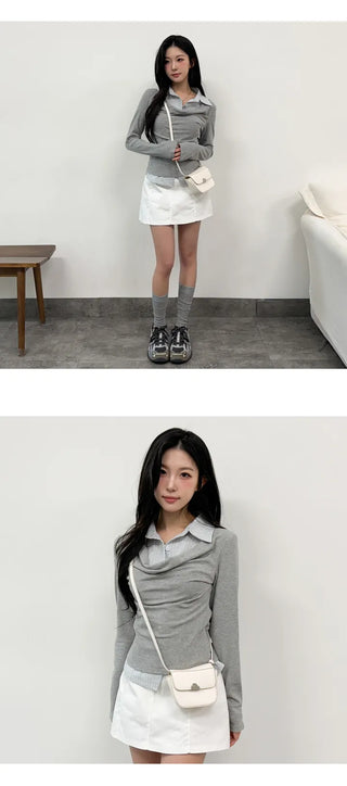 Shirred Shirt Tee