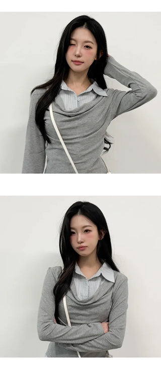 Shirred Shirt Tee