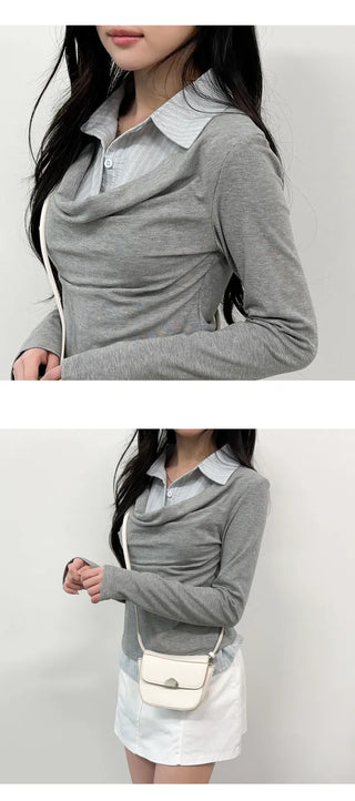 Shirred Shirt Tee