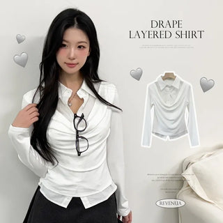 Shirred Shirt Tee