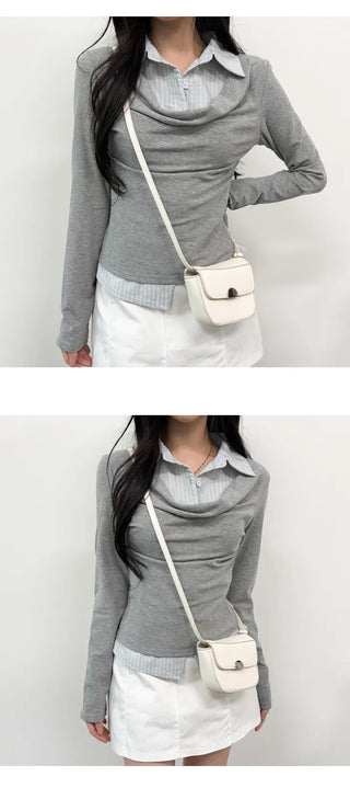 Shirred Shirt Tee