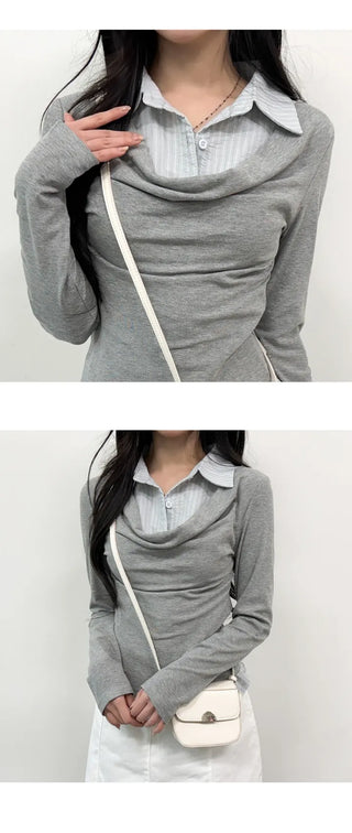 Shirred Shirt Tee