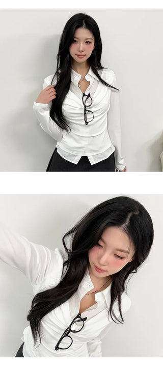 Shirred Shirt Tee