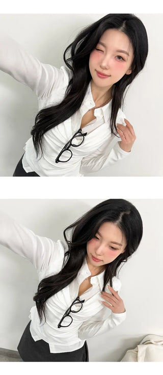 Shirred Shirt Tee