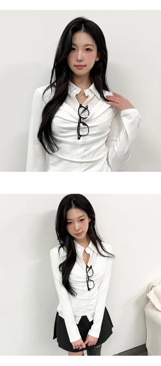Shirred Shirt Tee
