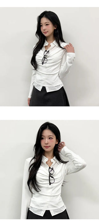 Shirred Shirt Tee