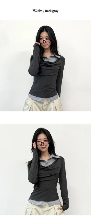 Shirred Shirt Tee