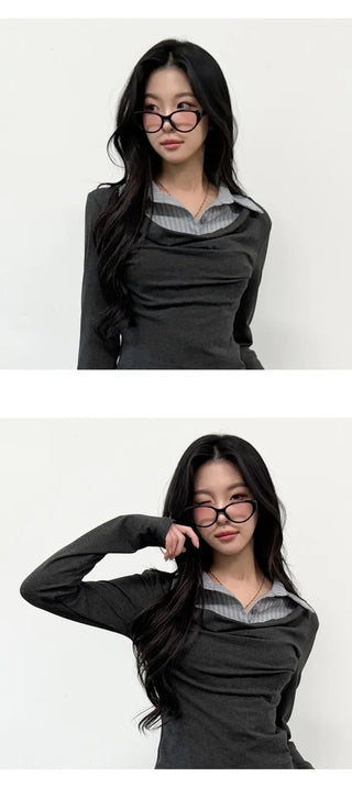 Shirred Shirt Tee