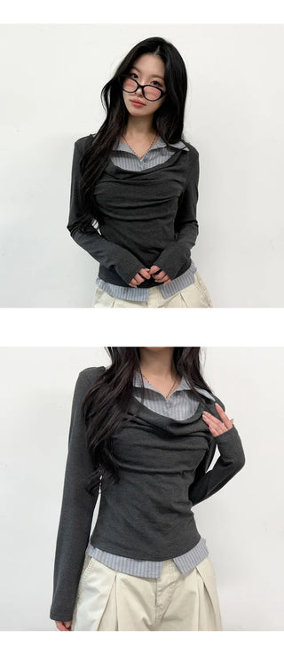 Shirred Shirt Tee