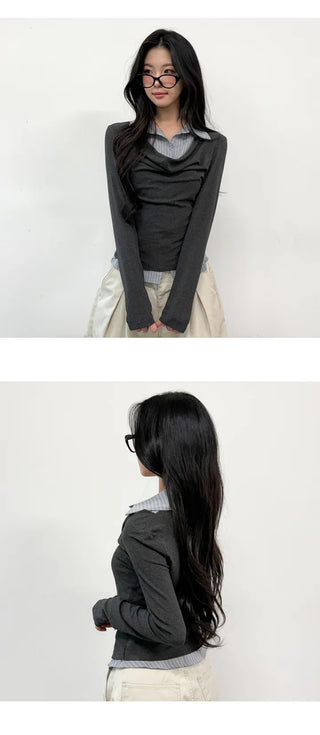 Shirred Shirt Tee