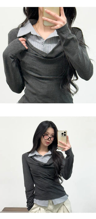 Shirred Shirt Tee