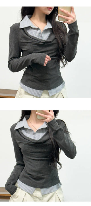 Shirred Shirt Tee